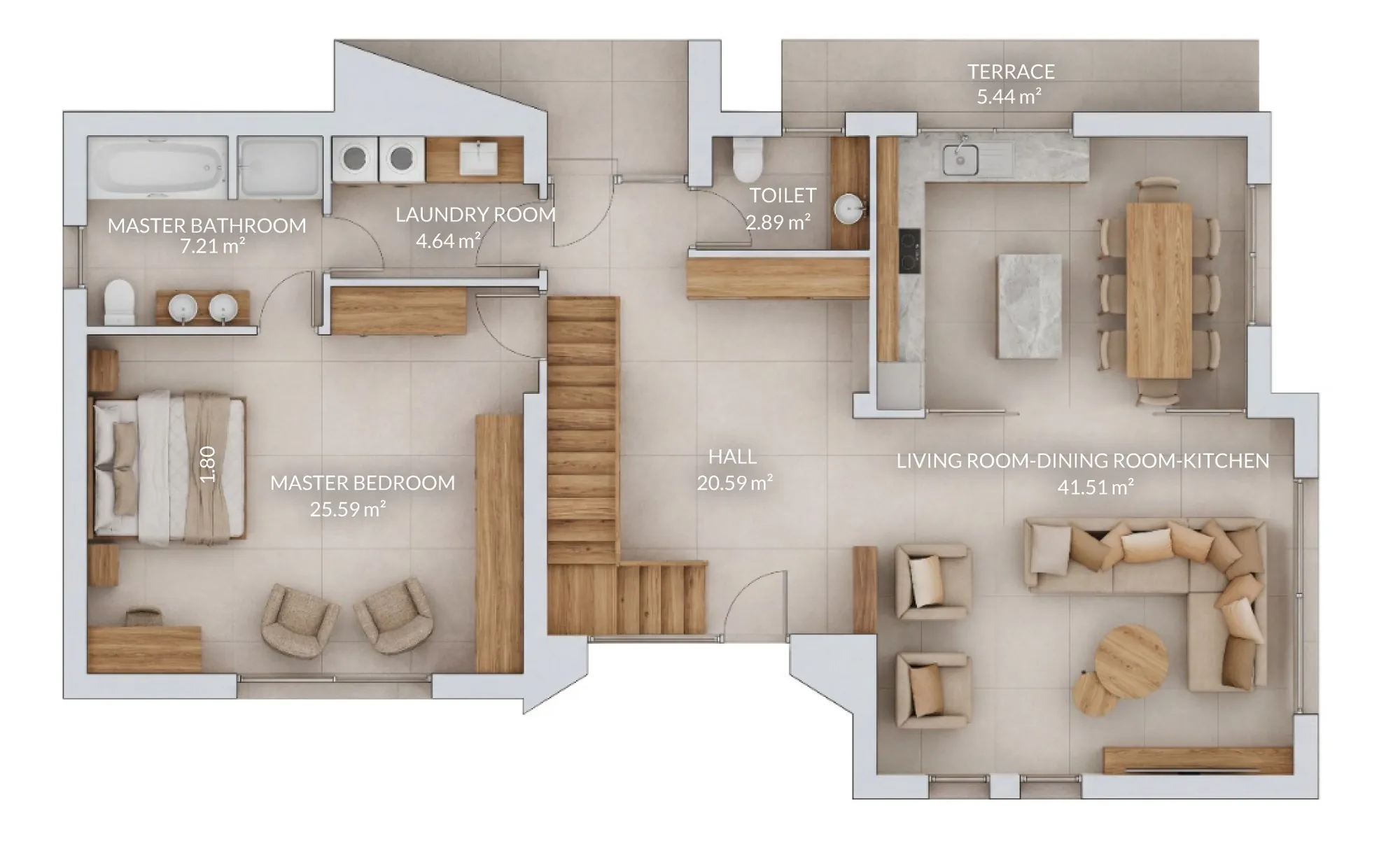 Ground Floor plan of a Sakura Garten villa